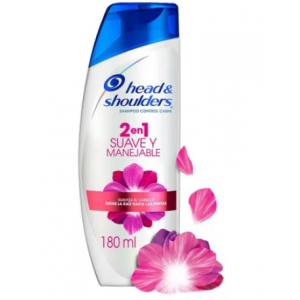Head & Shoulders Shampoo 2en1 Suave y Manejable 180 ml