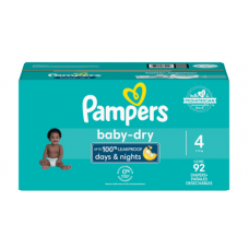 Pampers Baby Dry Talla 4 (22 a 37 lbs) 1x92 unds Caja
