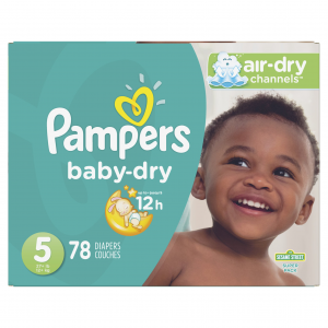 Pampers Baby Dry Talla 5 (27 lbs +) 1x78 unds Caja