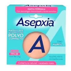 Asepxia Maquillaje Polvo Marfil, 10 g