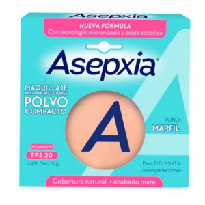 Asepxia Maquillaje Polvo Marfil, 10 g