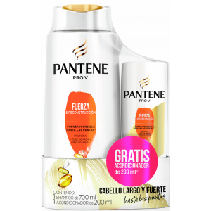 Pantene Pack Fuerza Shampoo 700 ml y Acondicionador 200ml