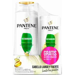 Pantene Pack Restauracion Shampoo 400 ml y Acondicionador 200ml