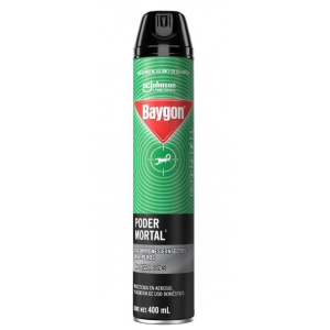 Baygon Aerosol Poder Mortal Insectos Rastreros, 400 ml