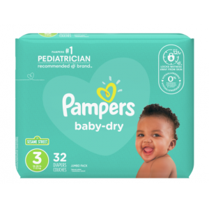 Pampers Baby Dry Talla 3 Jumbo, 32 Unidades