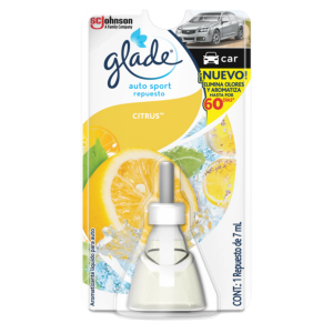 Glade Auto Sport Repuesto Citrus, 7 ml