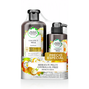 Herbal Essences Pack Boi Renew Coconut Milk Shampoo, 400 ml/Crema de Peinar Coconut Milk, 300 ml