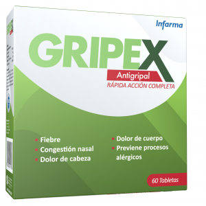 Gripex Adulto, Dispensador 60 Tabletas