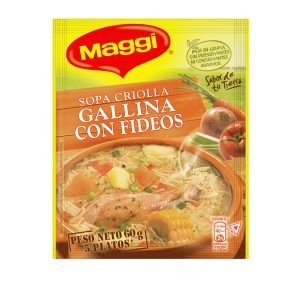 Maggi Sopa Criolla Gallina con Fideos Display 12 Unidades, 60 g