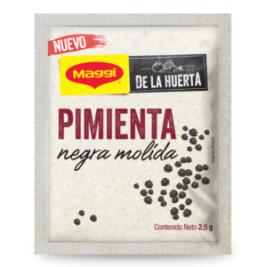 Maggi De La Huerta Pimienta Negra Molida Ristra, 2.5 g (12 Unidades)