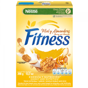 Fitness Cereal Miel y Almendras, 390 g