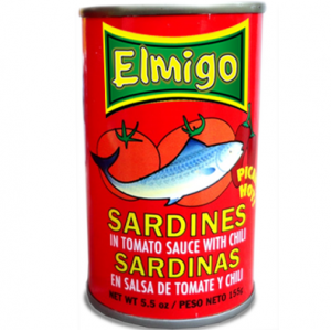 Elmigo Sardina en Salsa de Tomate con Chile, 155 g