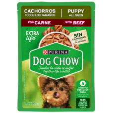 Dog Chow Pouch Cachorro Carne, 100 g (3.5 oz)