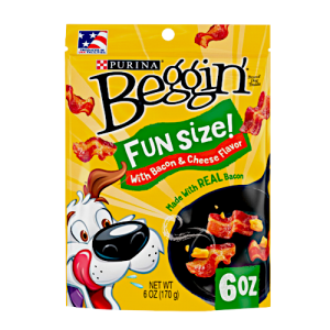 Beggin Snacks Tiras Fun Size Tocino y Queso, 170 g (6 oz)