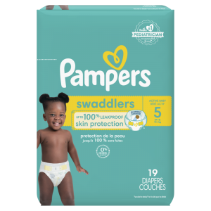 Pampers Swaddlers Active Baby Diaper Size 5, 58 Unidades