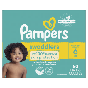 Pampers Swaddlers Active Baby Diaper Size 6, 50 Unidades