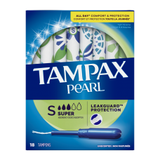 Tampax Tampones Pearl Super Absorbencia, 18 Unidades