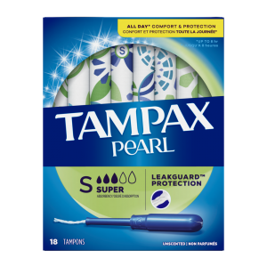 Tampax Tampones Pearl Super Absorbencia, 18 Unidades