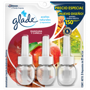Glade PISO Repuesto Manzana Canela 3 Unidades, 63 ml