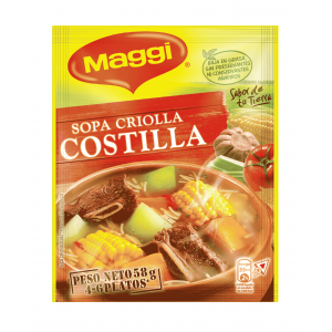 Maggi Sopa Criolla Costilla Display 12 Unidades, 58 g