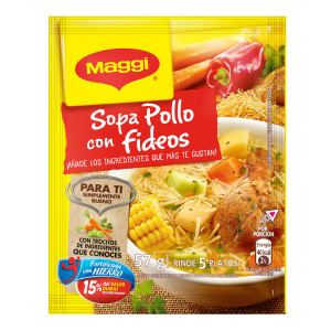 Maggi Sopa de Pollo con Fideos Display 12 Unidades, 55 g