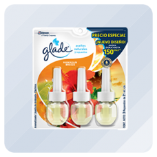 Glade PISO Repuesto Hawaiian Breeze 3 Unidades, 63 ml
